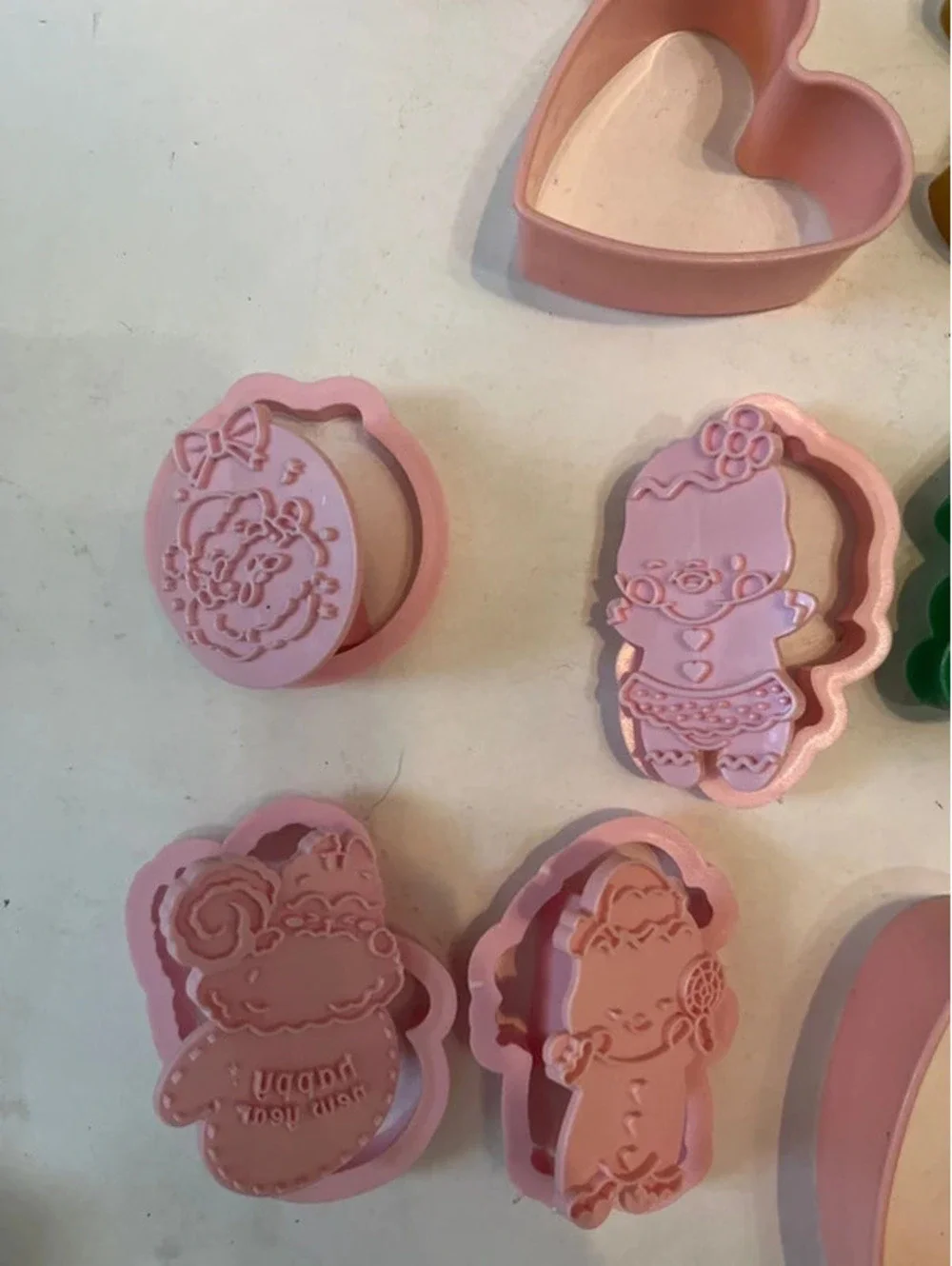 Lots of cookie cutters easter Christmas animals